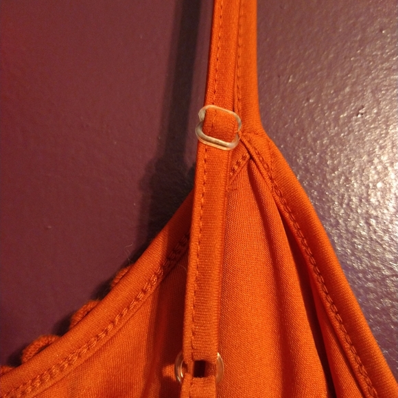 Large Rust Boho Lace Dress - Picture 8 of 15